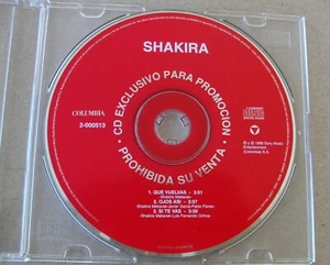 SHAKIRA Que Vuelvas ARGENTINA PROMO CD Single 1998 FROM Donde Estan Los Ladrones - Imagen 1 de 1