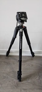 Manfrotto 055XB Tripod w/390RC2 3-Way Pan-and-Tilt Head w/ Quick Release - Picture 1 of 4