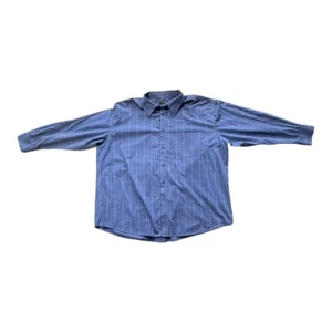 Men’s Long Sleeve Button Down Shirt 3XL Blue Work Church Dinner Classic Fit Big - Picture 1 of 10