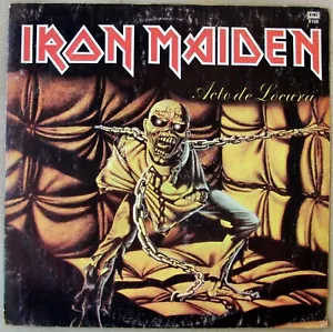 IRON MAIDEN Piece Of Mind SOUTHAMERICA LP ORIGINAL 1983 Acto De Locura - Picture 1 of 5