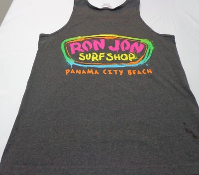 Ron Jon Surf Shop Tank Top Panama City Beach Florida Gray Size Medium FLAWS - Image 1 of 4