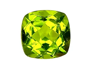 2.34CTS Green peridot Cushion shape loose gemstones " see video " - Picture 1 of 3