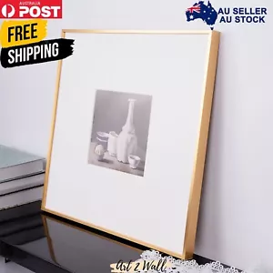 60x60cm Frames & Hangers Wall Picture Frame Gold Thin Aluminum Metal Photo Frame - Picture 1 of 8