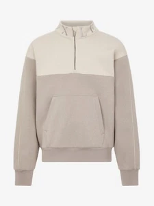 LeMieux Young Rider Kate Quarter Zip Sweat Shirt Ash/Stone Relaxed Jumper - Picture 1 of 7