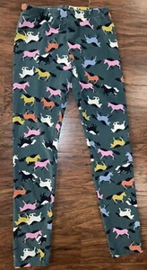 Youth Girls Hanna Andersson Green Unicorn Horse Leggings Size 150 / US 12 Years - Picture 1 of 4