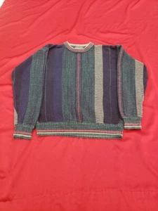 Vintage Croft & Barrow Coogi Style Textured Multicolor Cosby Sweater Men's Sz M - Picture 1 of 7