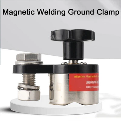 300A Magnet Welding Ground Clamp Holder Magnetic Welder Connector Earth Switch - Image 1 of 4