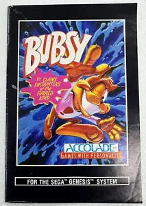 Bubsy (Genesis, 1993) manual de instrucciones SOLAMENTE - Imagen 1 de 2