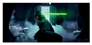 Star Wars The Mandalorian Luke Skywalker Poster Lithograph Print Art 24x12 Mondo - Picture 1 of 1
