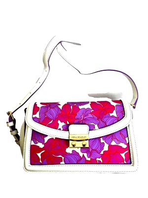 Vera Bradley Tess Crossbody Shoulder Bag Purse Paradise Floral Pink Purple - Image 1 of 4