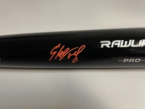 Starling Marte Autographed Black Rawlings Pro Model Bat (JSA) - Picture 1 of 3