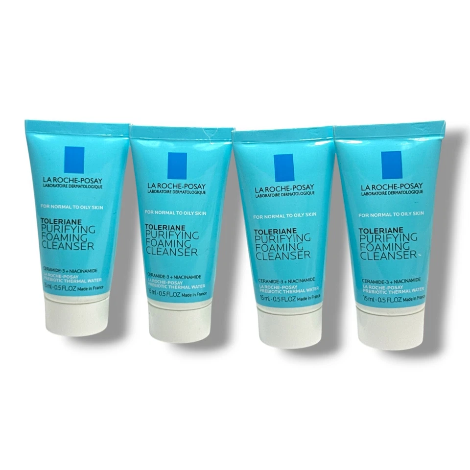 3x La Roche-posay Toleriane Purifying Foaming Cleanser .5 Oz EA Exp 2021