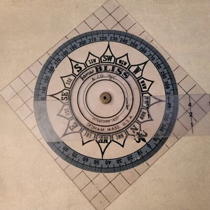 Vintage Course Finder and Plotter Navigation Aid James Bliss Co Dedham Mass - Picture 1 of 4