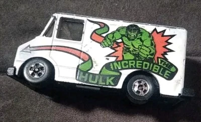 Hot Wheels Vintage Scene Machines Marvel The Incredible Hulk White w/ Blackwalls - Image 1 of 4