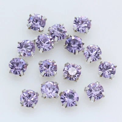 1440 piezas 3 mm redondo cristal estrás coser en cuentas inferiores plateadas joyas Foto 1 de 4