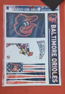 Baltimore Orioles MLB Multi Use 5 Decal Lot 11x17 Maryland Map US Flag  - Picture 1 of 1