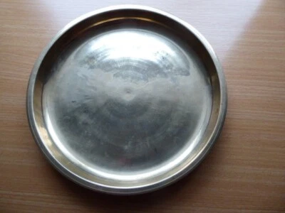 Messing Tablett Teller rund, Durchmesser 27,7 cm - Bild 1 von 4