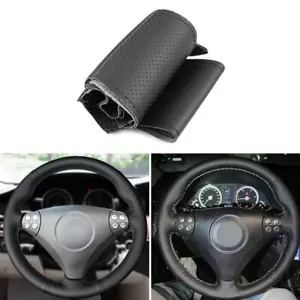 DIY Schwarz Lenkradbezug Leder Deckel für Mercedes C-Klasse W203 SLK-Klasse R171 - Bild 1 von 9
