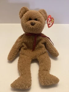 TY Beanie Baby Curly The Bear Plush With Tags - NWT - Picture 1 of 3
