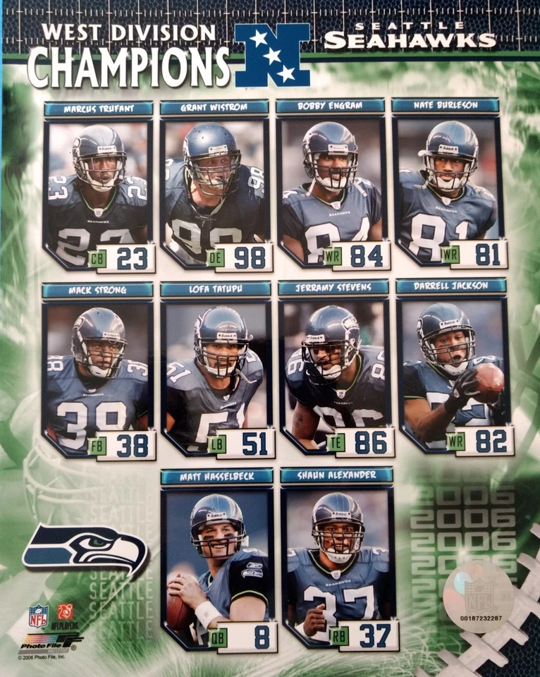 Foto compuesta del equipo Seattle Seahawks 2006 NFC WEST DIVISION CHAMPIONS Foto 1 de 1