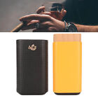 Cigar Humidor Case Leather Cedar Wood 3 Finger Portable Cigar Box Case Gift ?