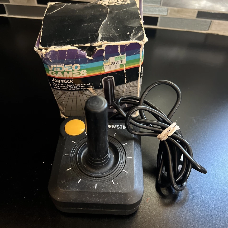 VTG 1981 Gemini Gemstik Joystick VG170B Atari 2600 c64 Yellow Button WORKING - Image 1 of 4