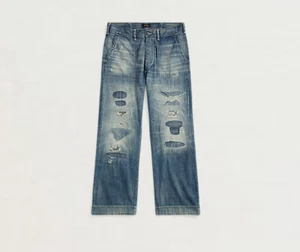 Polo Ralph Lauren Hombre Calce Clásico Azul Envejecido Jean Pantalón £250 Auténtico - Imagen 1 de 12