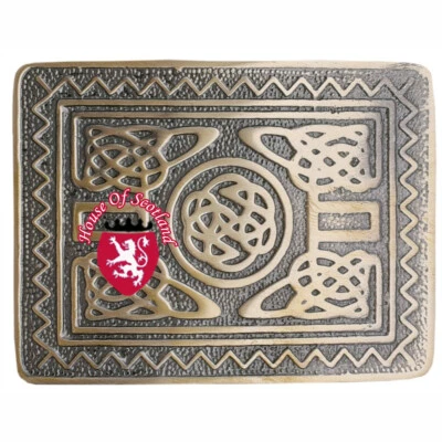 HOUSE OF SCOTLAND HS Scottish Kilt Gürtelschnalle Swirl Celtic Knot Design Antique Highland Buckles