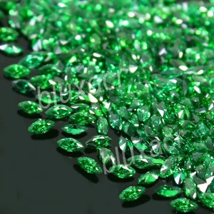 Lote de 10 piezas VVS1 elegante color verde diamante 3x1,5 mm marquesa excelente corte suelto - Imagen 1 de 7