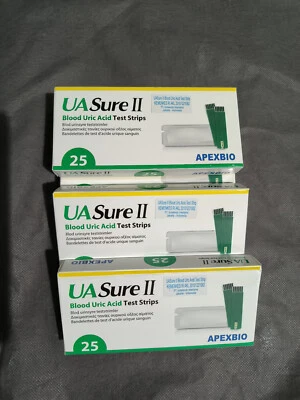UASure II Uric Acid Test Strips. UA Sure. Box of 25 - 125 (1,2,3 & 5 Packs) - Image 1 of 4