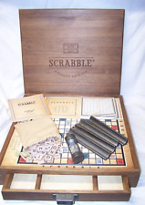 Restoration Hardware Exclusive Vintage Edition Scrabble Board Game Wooden W/ Box