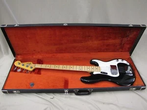 1974 Fender Precision Bass Guitar............Black / Maple Neck....Nice - Picture 1 of 24