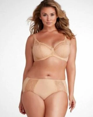 Juego de bragas Goddess Michelle Bra 44DD XXL 5000 5005 tazas acolchadas de arena Foto 1 de 3