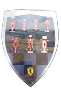 Ferrari F1 Mini Car Set x7 1/72 w/ Official Shield Case Leaflets Hot Wheels JPN - Picture 1 of 14