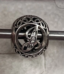 Sterling Silver Pandora CZ Letter L Gem Set Sparkling  Charm HM 925 Ale, Pan - Picture 1 of 12