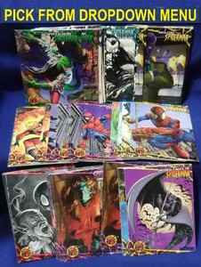 1997 Fleer Spider-man Blue Foil Cards U-Pick LOOK at photos-finish issues