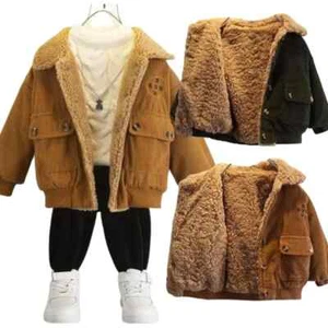  Coat Boys Winter Jacket Outerwear Children Boys Thicken Lambswool Jackets  - Picture 1 of 28
