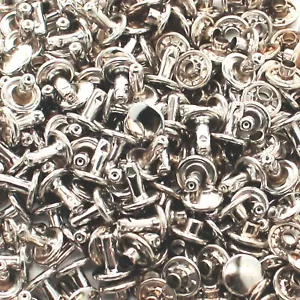 Tandy Leather Double Cap Rivets Medium Nickel Plate 1000/pk 1373-22 - Picture 1 of 1