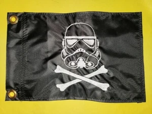 Custom STORM TROOPER CALAVERA HUESOS Bandera UTV ATV JEEP HIDROAVIÓN VELERO - Imagen 1 de 5