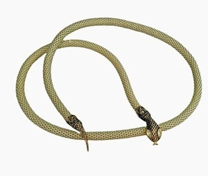 Cinturón o Collar de Malla Metal Vintage D L AULD Serpiente con Ojos Claros - Imagen 1 de 8