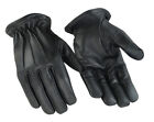 Men's Short Water Resistant Black Leather Touch Screen Finger Tactical Gloves 