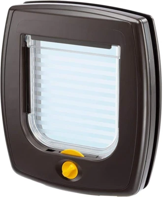 Gattaiola, Porta Basculante per Gatti e Cani Piccoli per Vetro Muro Marrone - Immagine 1 di 4