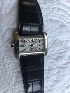Cartier Tank Divan Large Steel Silver Roman Dial Automatic Watch 2612 175336 LX - Picture 1 of 6