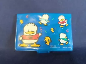 Vintage Sanrio Ahiru No Pekkle Duck Character Blue Card Wallet 1993 - Picture 1 of 6