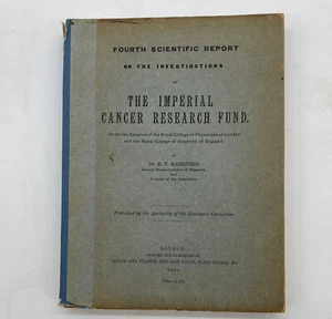 1911 Imperial Cancer Resarch Fund by E. F. Bashford Antique Illust. Medical Book - Imagen 1 de 12