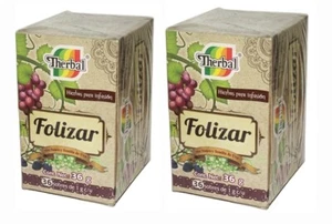 Te Folizar Therbal Mucle zarzaparrilla sauco semilla de uva 72 bolsitas de té - Imagen 1 de 7