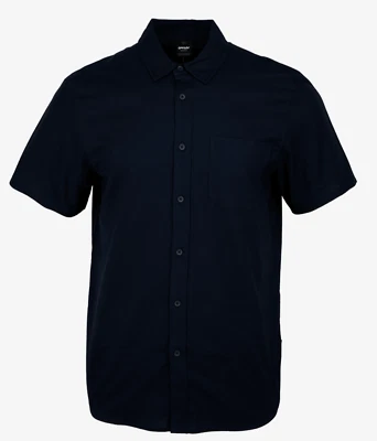 OAKLEY Hombres Todos los Días Botones Camiseta Azul Marino Casual Camiseta To... - Imagen 1 de 4