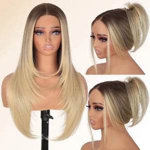 Blonde Glueless Wigs for Women Pre Plucked Pre Cut Lace Front Wigs for Beginn... - Picture 1 of 8