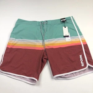 Rip Curl NUEVO 38 (Ajuste 38W) Tabla de Natación Surf Baúl Multicolor Abstracto 8.5" Pantalones Cortos - Imagen 1 de 6