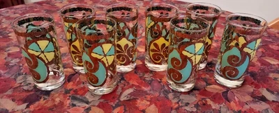 Raro Mid Century Moderno Georges Briard Limón y Lima Highball Gafas - Juego de 8 Foto 1 de 4